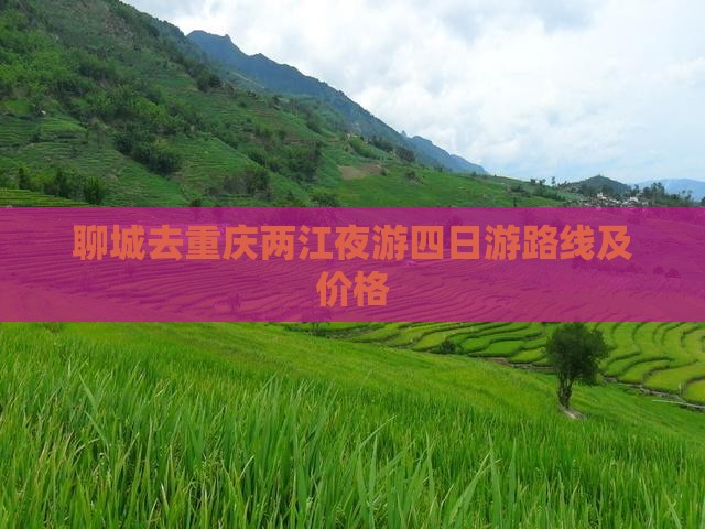 聊城去重庆两江夜游四日游