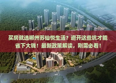买房就选郴州苏仙悦生活？避开这些坑才能省下大钱！最新政策解读，刚需必看！