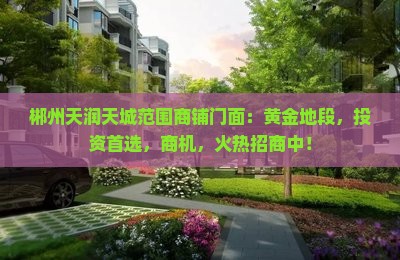 郴州天润天城范围商铺门面 郴州天润天城范围商铺门面