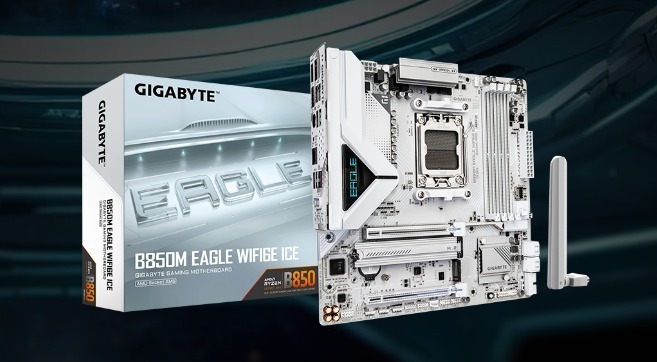 白色主题装机首选！技嘉 B850M EAGLE WIFI6E ICE 冰猎鹰主板来袭！